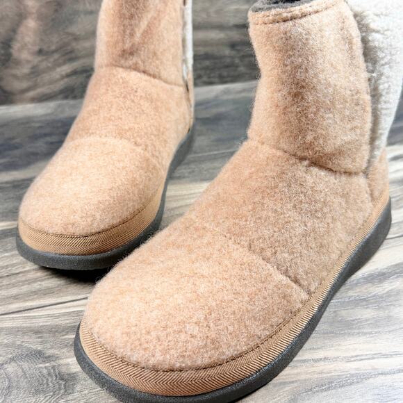 NIB Chaco Revel Tall 6.5M Ankle Soft Felt Ankle Boots Brown Sugar 37.5 - Picture 3 of 11